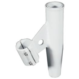 Lees Clamp-On Rod Holder - White Aluminum - Vertical Mount Fits 1.315 O.D. Pipe